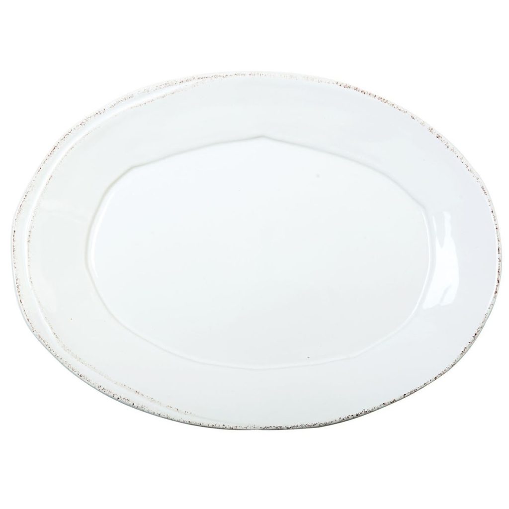 LASTRA SMALL OVAL PLATTER WHITE