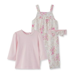 Little Me Baby Girl Blossom Overall Set