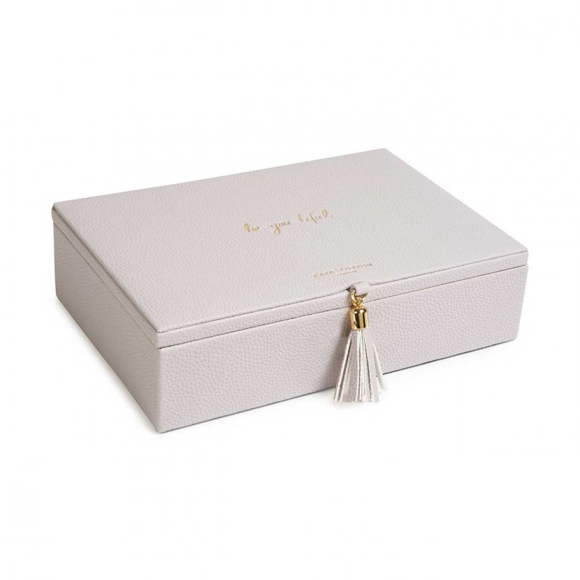 Be-You-Tiful Tassel Jewelry Box Gray