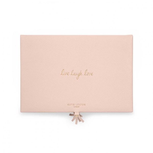Live Laugh Love Tassel Jewelry Box Pink