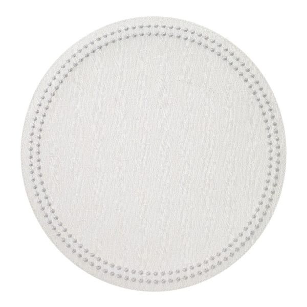 PEARLS ANTQ WHT/WHT 15" RD MAT