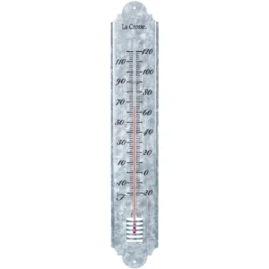 La Crosse Galvanized 19.5in Metal Thermometer