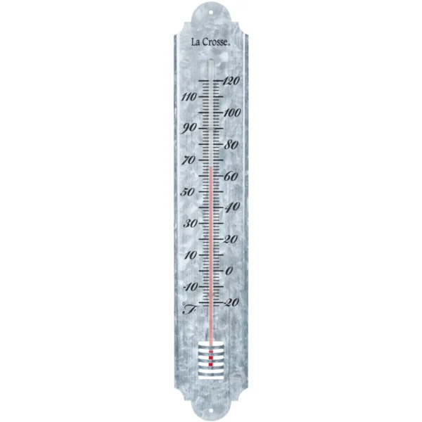 La Crosse Galvanized 19.5in Metal Thermometer