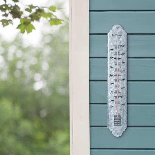 La Crosse Galvanized 19.5in Metal Thermometer2