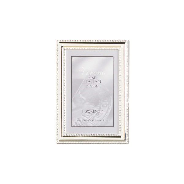 Lawrence Delicate Beading 4x6 Silverplate Frame