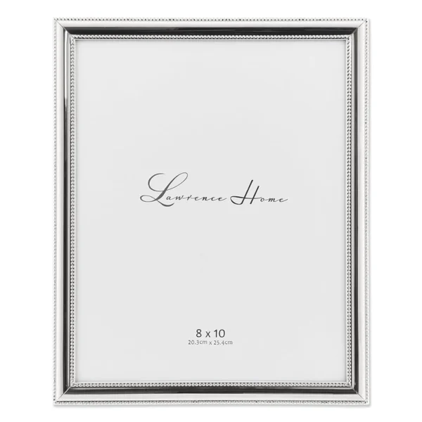 Lawrence Delicate Beading Silver-Plated 8x10 Picture Frame