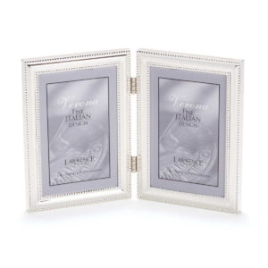Lawrence Silver Double Bead Hinged Double 4x6 Frame