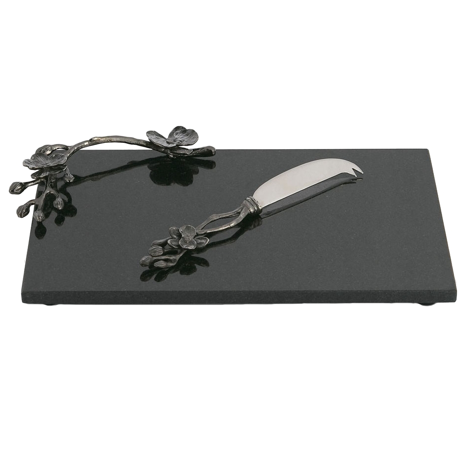 BLACK ORCHID SM CHEESEBOARD SET