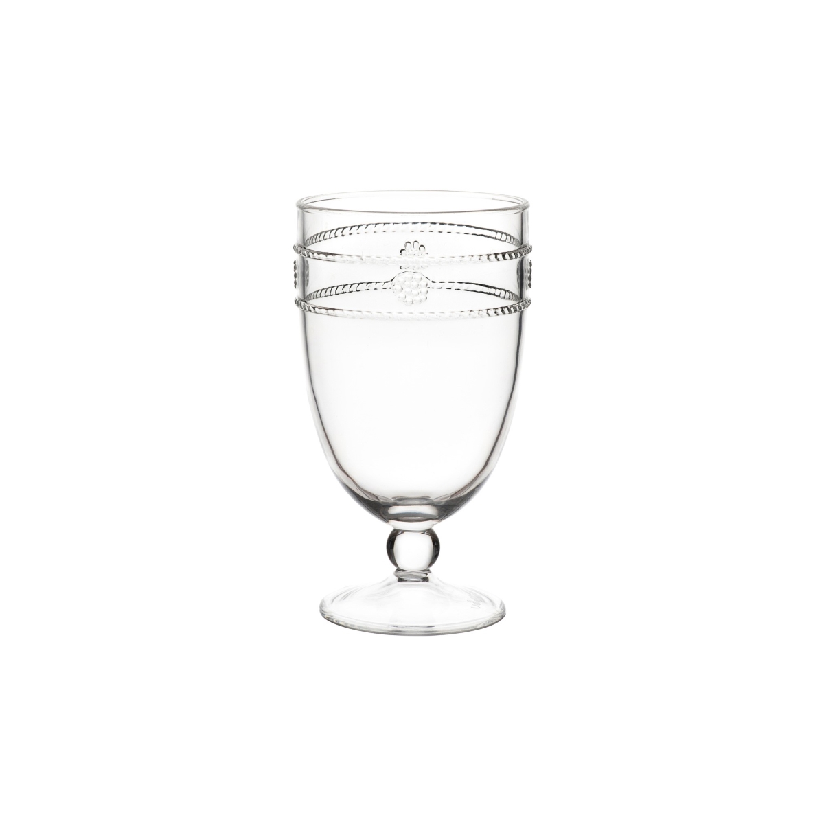 Juliska Isabella Mini Canister - Clear Glass With Berry Motif, 6"H X 3.5" Diameter