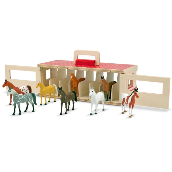 Melissa & Doug Take-Along Show-Horse Stable