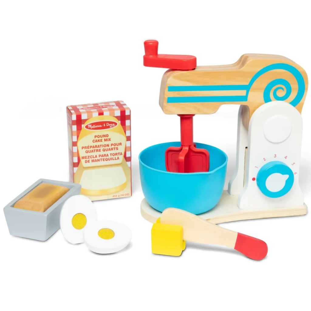 Melissa & Doug Wooden Make-a-Cake Mixer Set