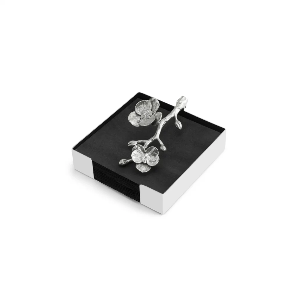 Michael Aram White Orchid Cocktail Napkin Holder