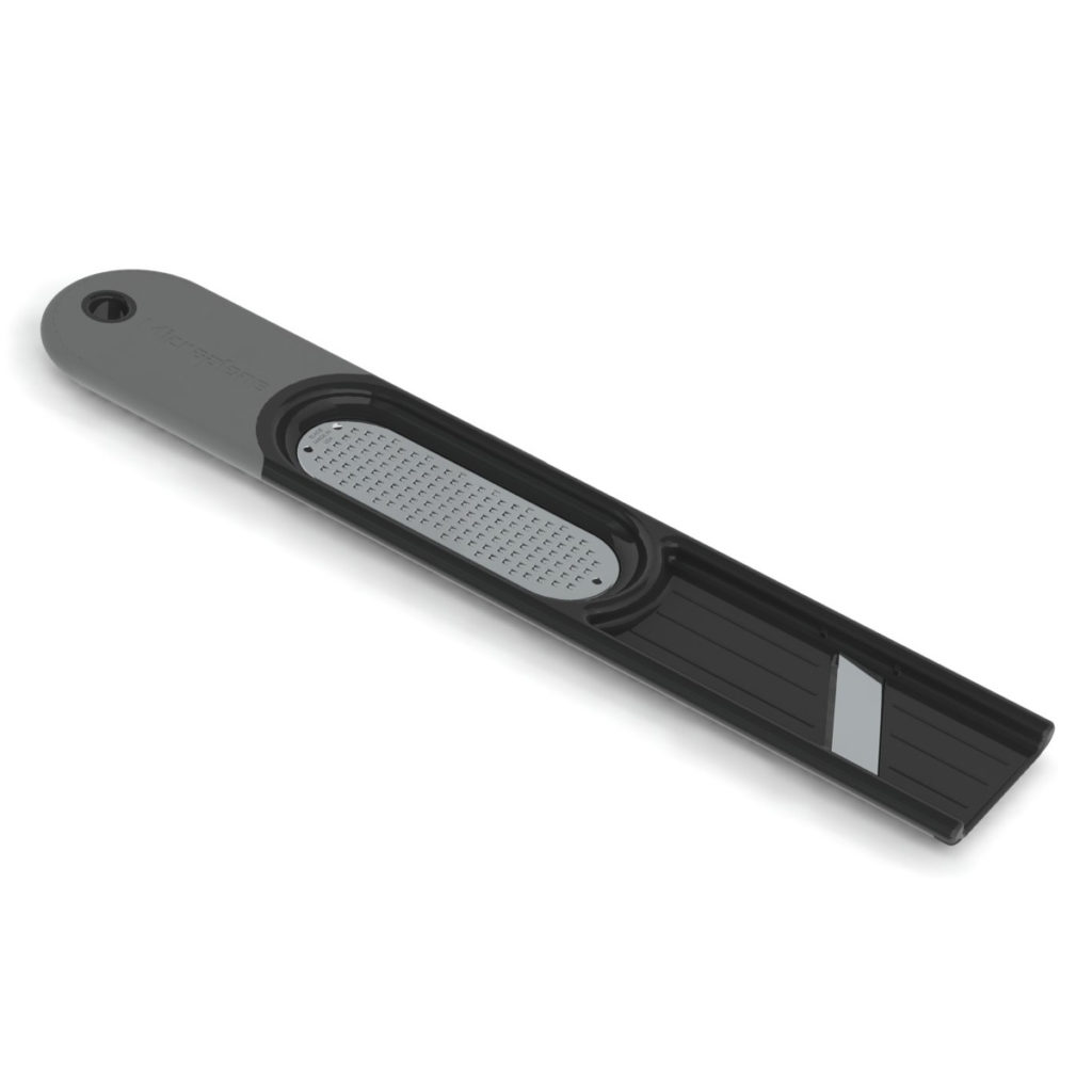 Microplane 3-in-1 Ginger Grater Tool - Black and Grey