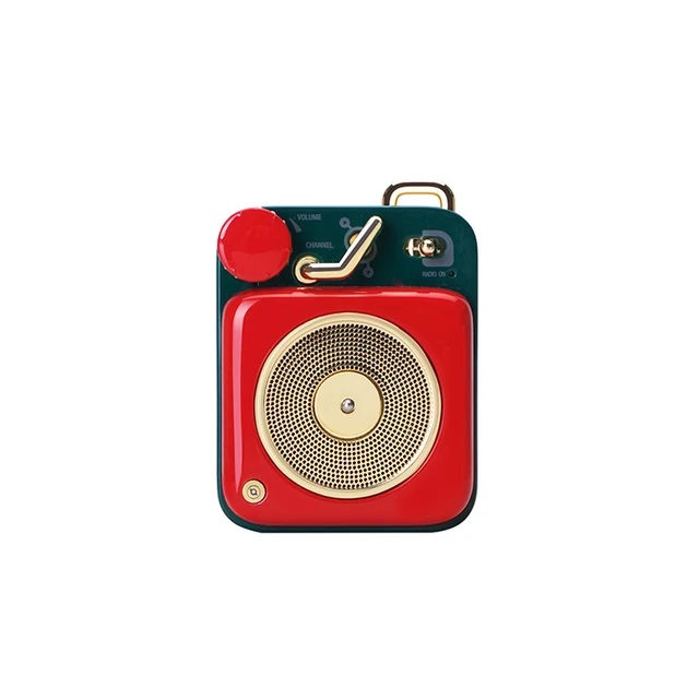 Button Mini Portable Wireless Bluetooth Speaker, Red