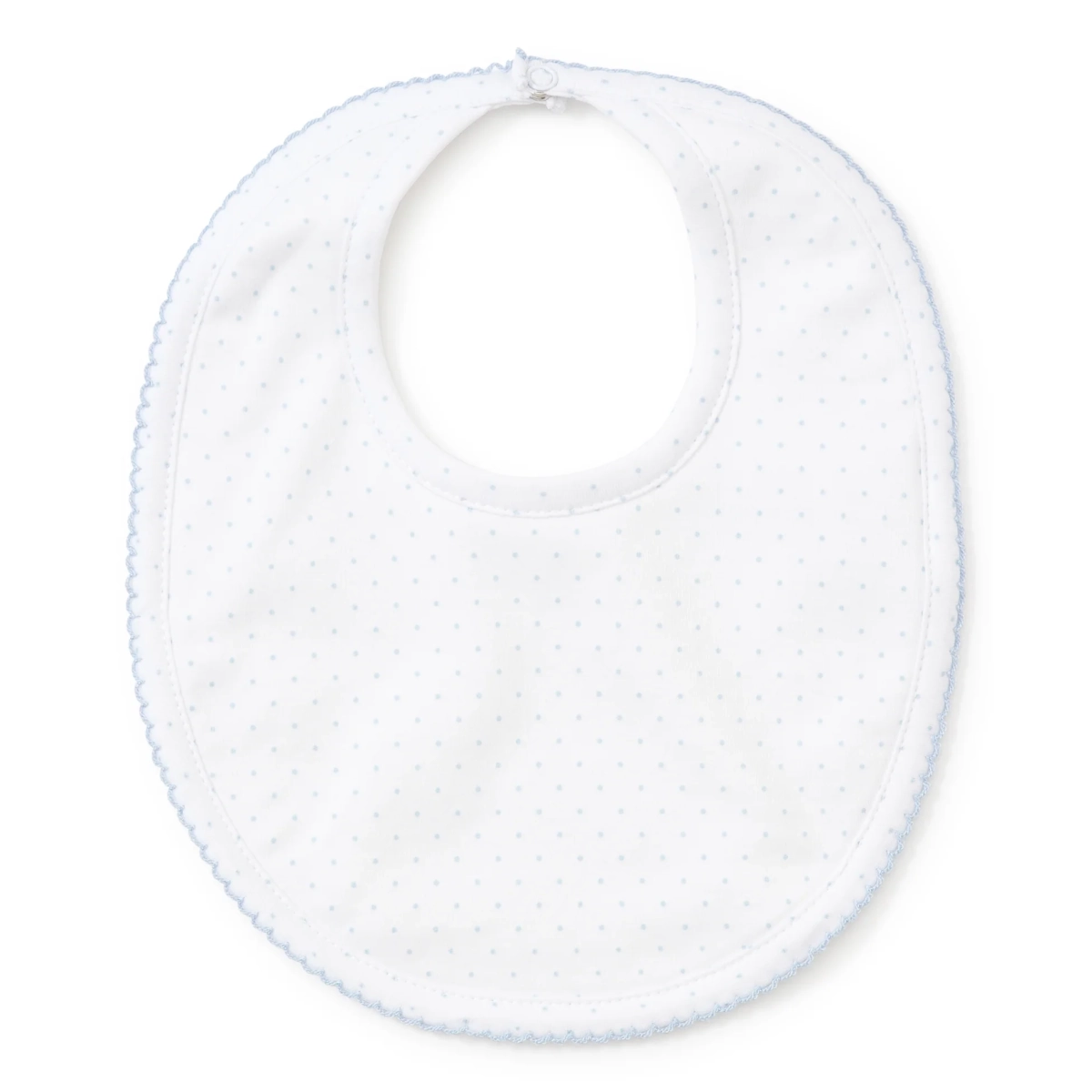 New Kissy Dots Print Bib - WhiteBlue