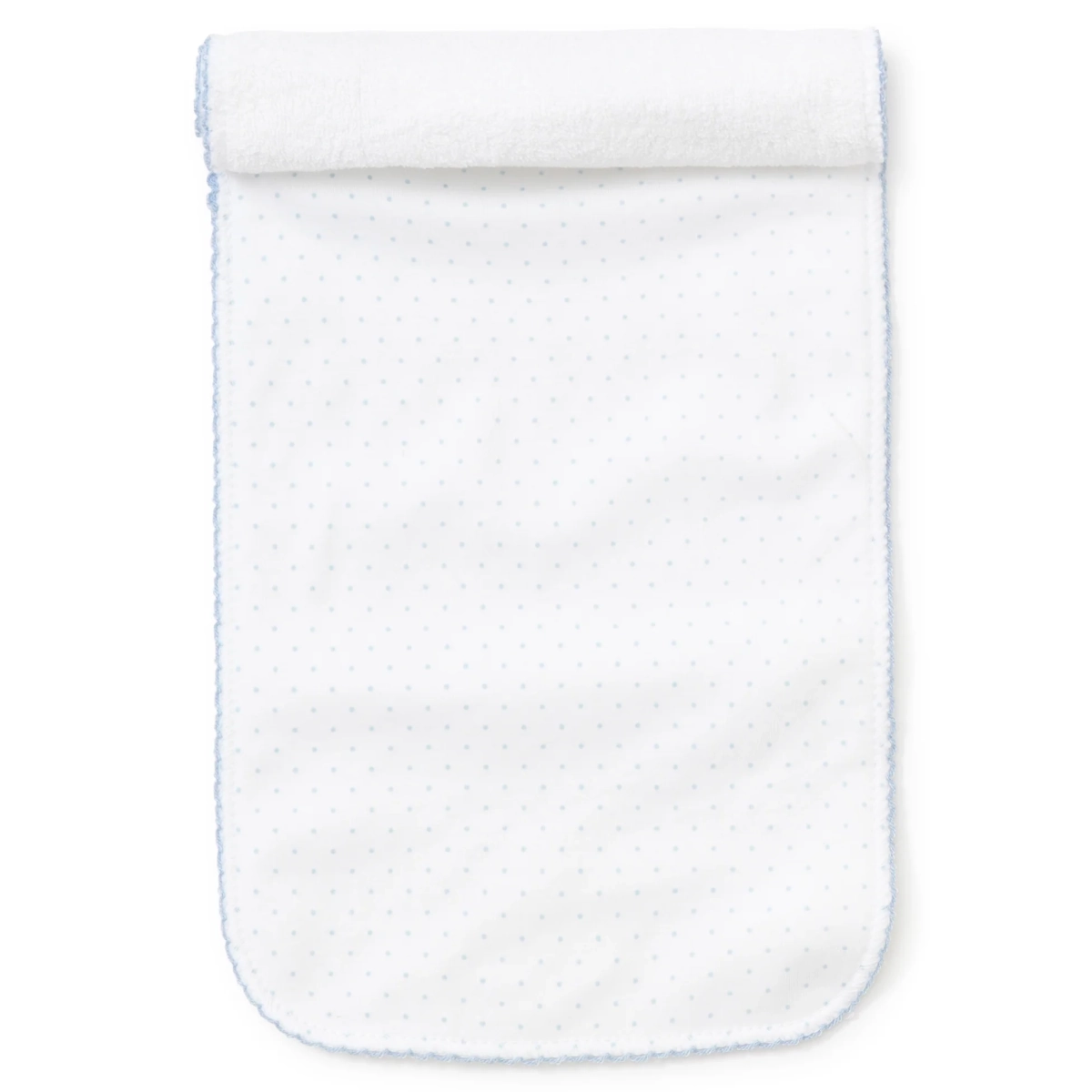 New Kissy Dots Print Burp - WhiteBlue