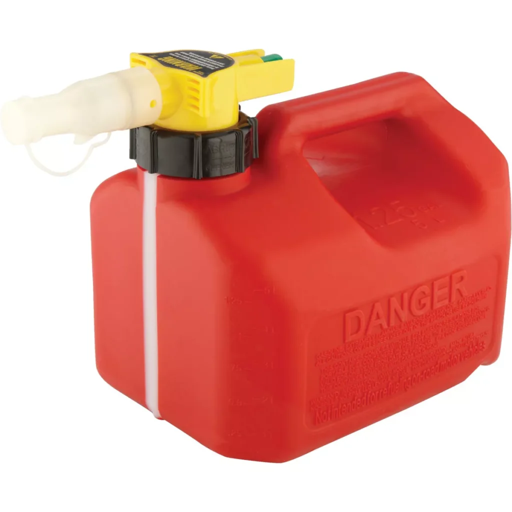 No-Spill Gallon Plastic Gasoline Fuel Can