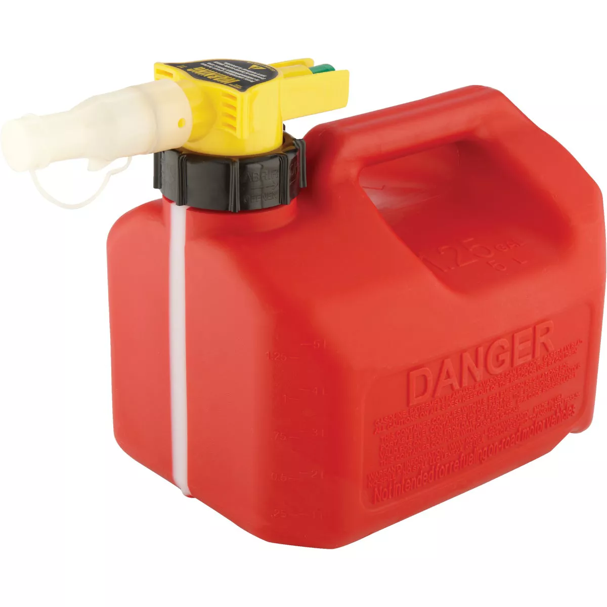 No-Spill Gallon Plastic Gasoline Fuel Can