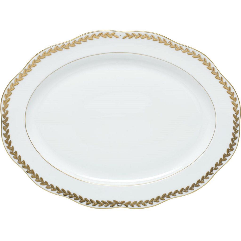 Herend Golden Laurel Oval Platter