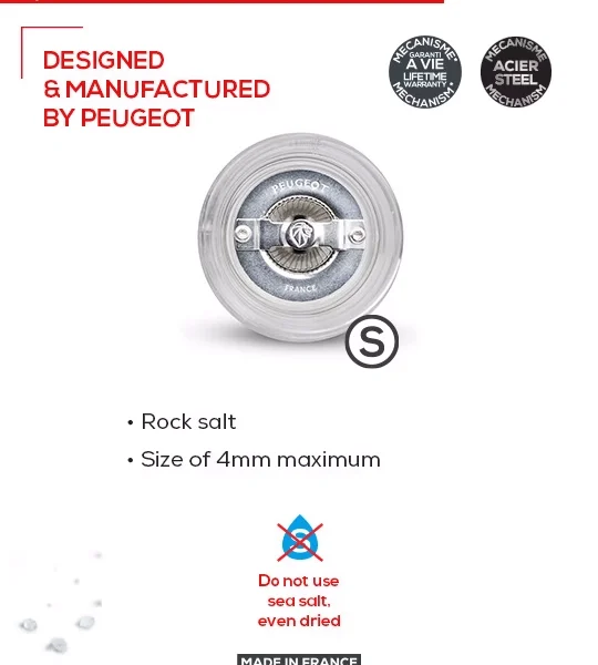 Peugeot Nancy Acrylic Manual Salt Mill2