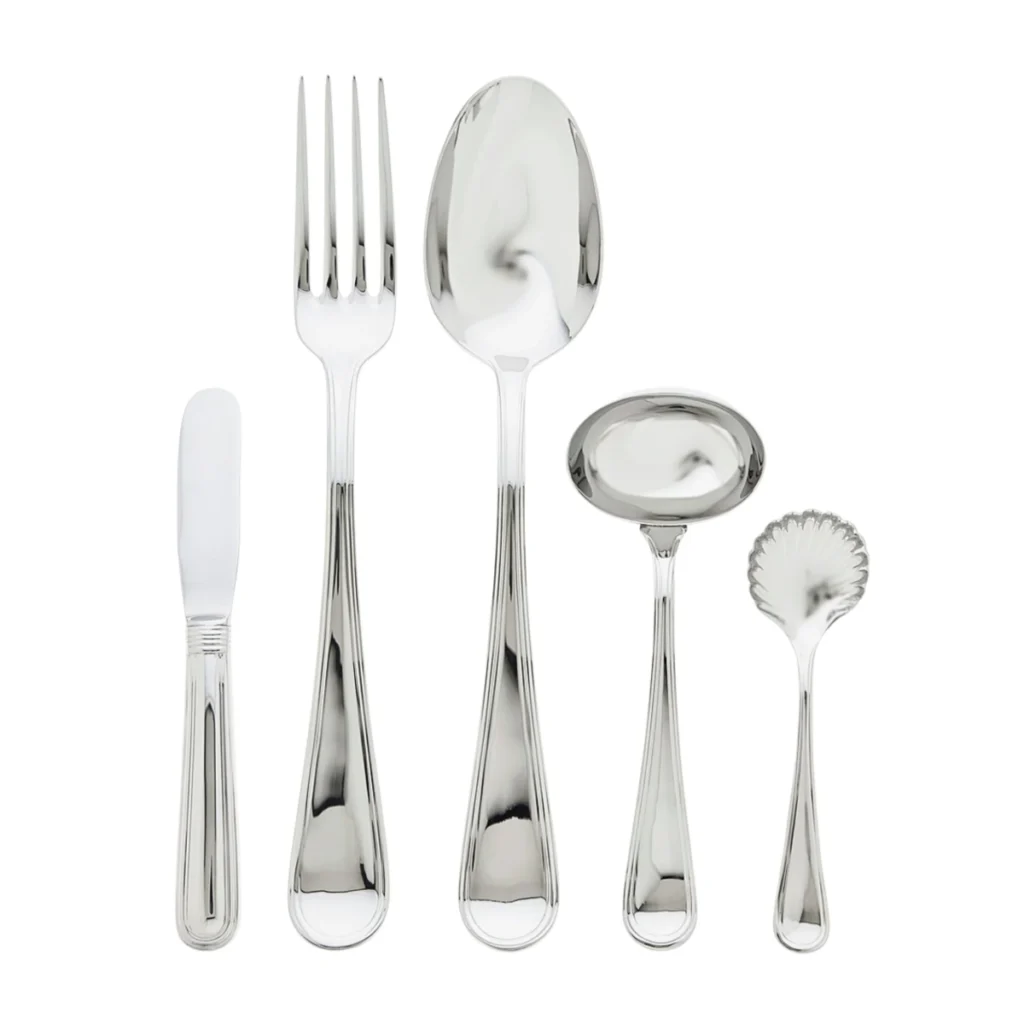 Ricci Argentieri Ascot Mirrored Stainless 5 Piece Hostess Set