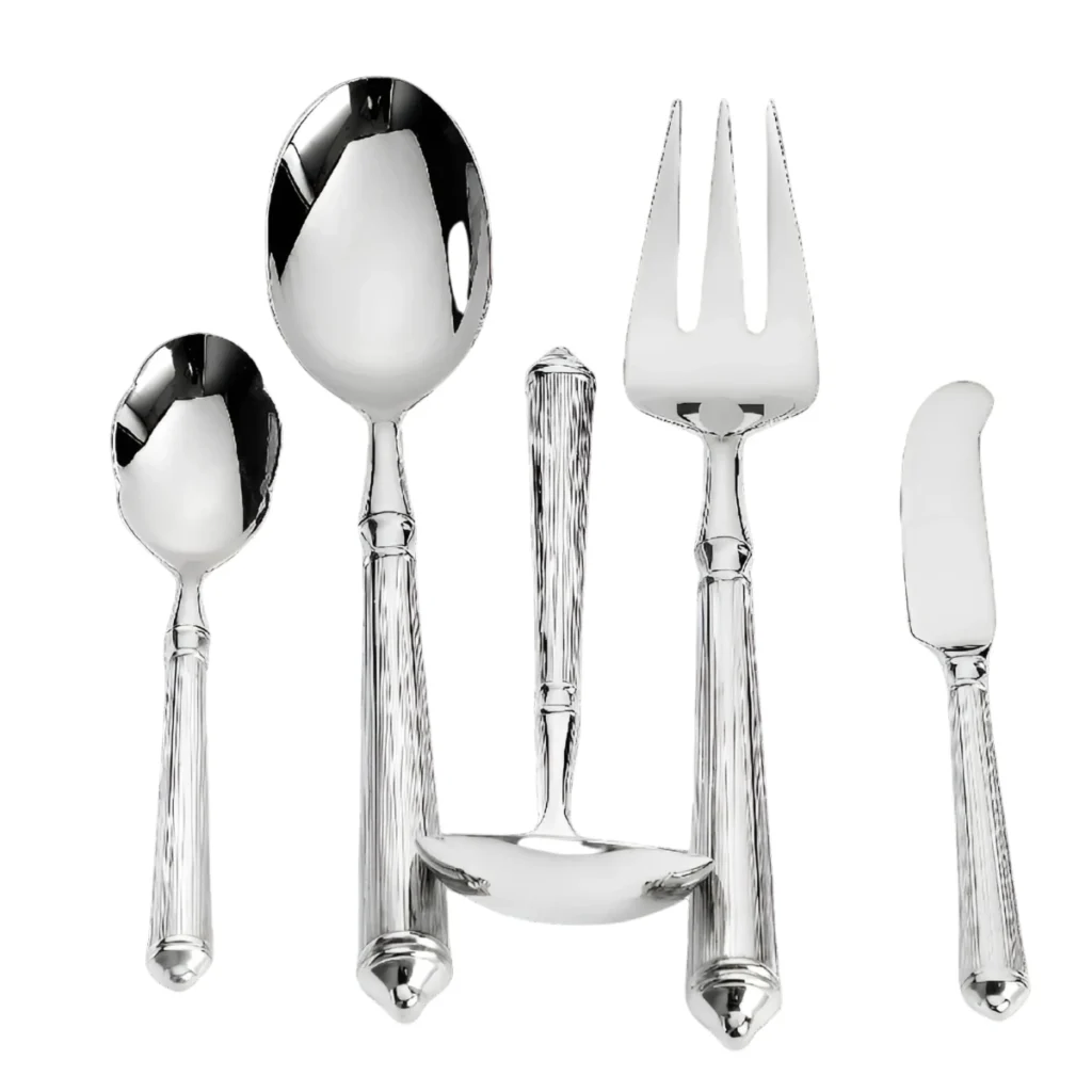 Ricci Argentieri Rialto Mirrored Stainless 5 Piece Hostess Set