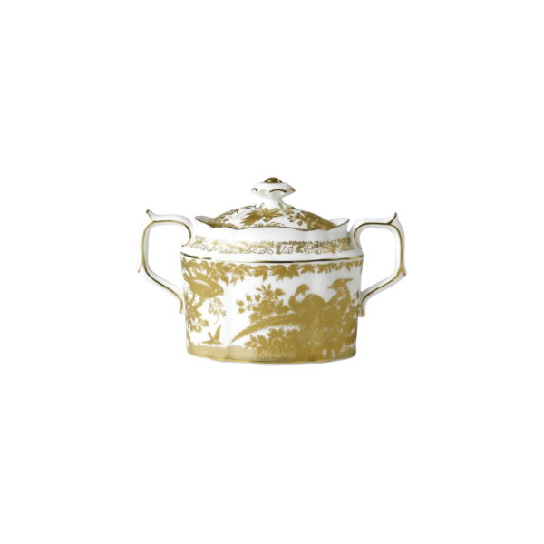 Royal Crown Derby Aves Gold Covered Sugar