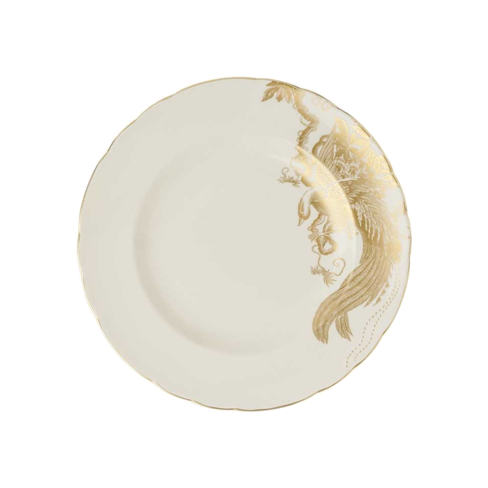 Royal Crown Derby Aves Gold Motif Dessert Plate