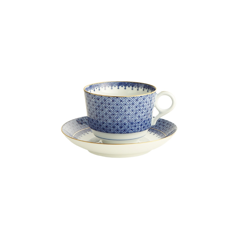 Mottahedeh Blue Lace Teacup and Saucer