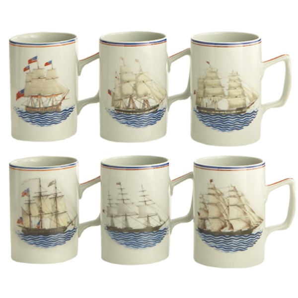 Mottahedeh American Ship Mugs Set