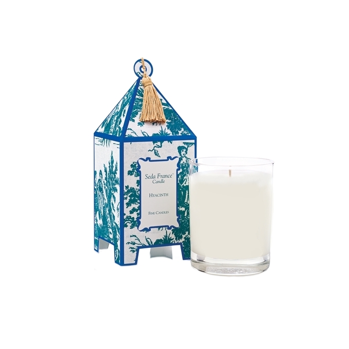 Seda France Classic Toile Pagoda Box Candle - Hyacinth  