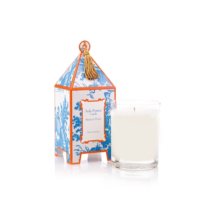 FRENCH TULIP TOILE CANDLE