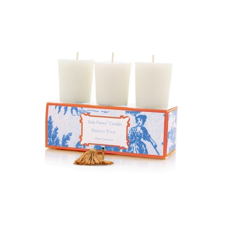 Seda France Classic Toile Votive Candles French Tulip Berings