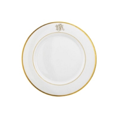 IVORY BREAD GOLD SCRIPT MONOGRAM