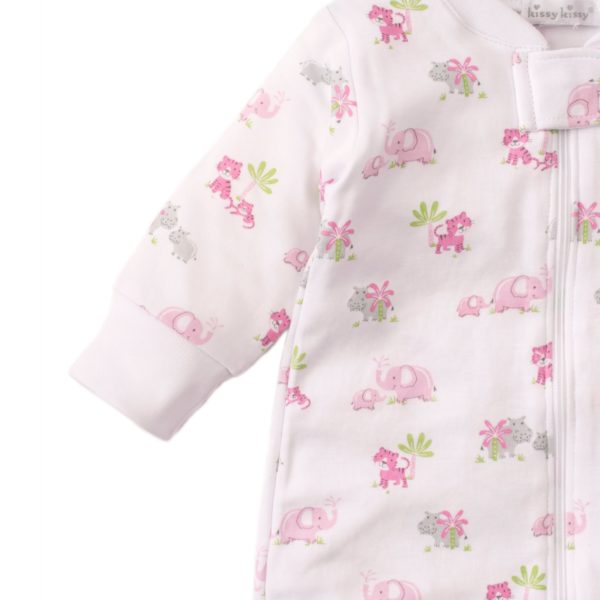 Safari Siblings Pink Footie