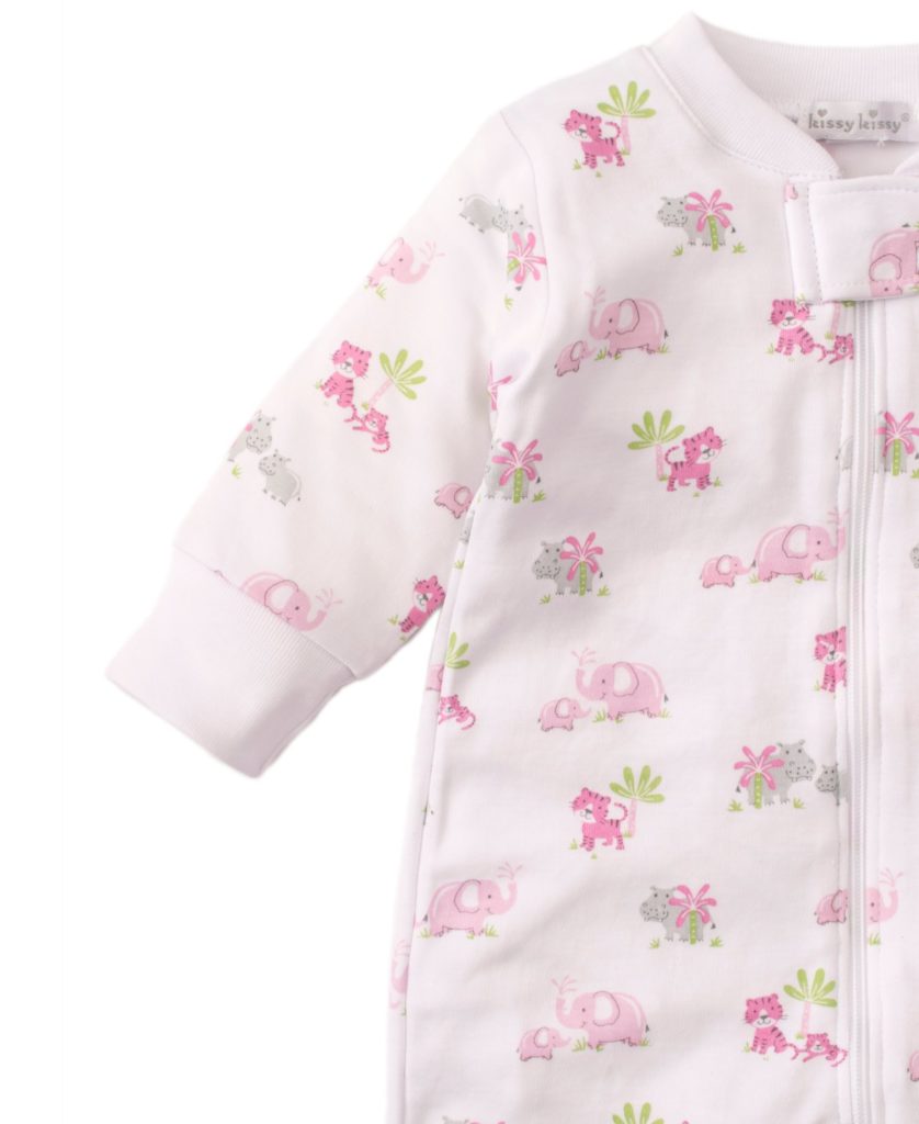 Safari Siblings Pink Footie