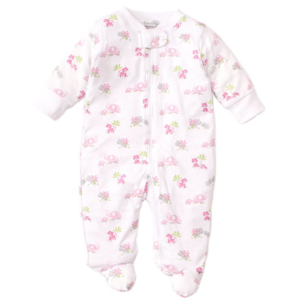 Safari Siblings Pink Footie