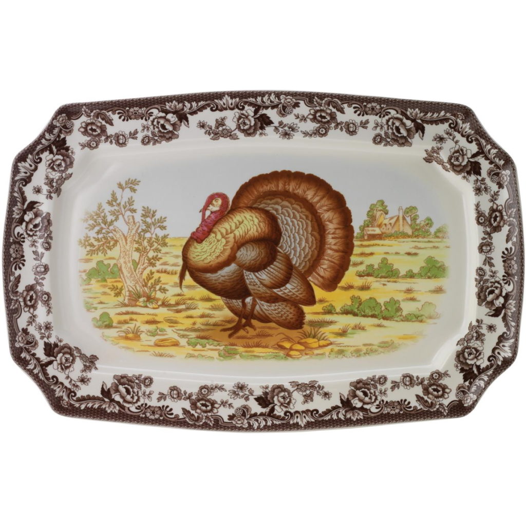 Spode Woodland Rectangular Platter - Turkey