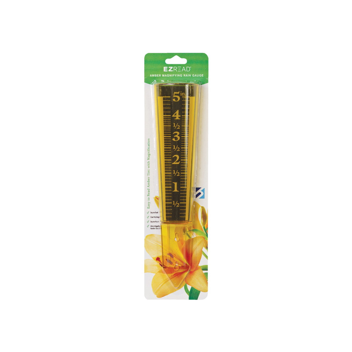 Taylor EZRead 5 In. Plastic Amber Sprinkler & Rain Gauge