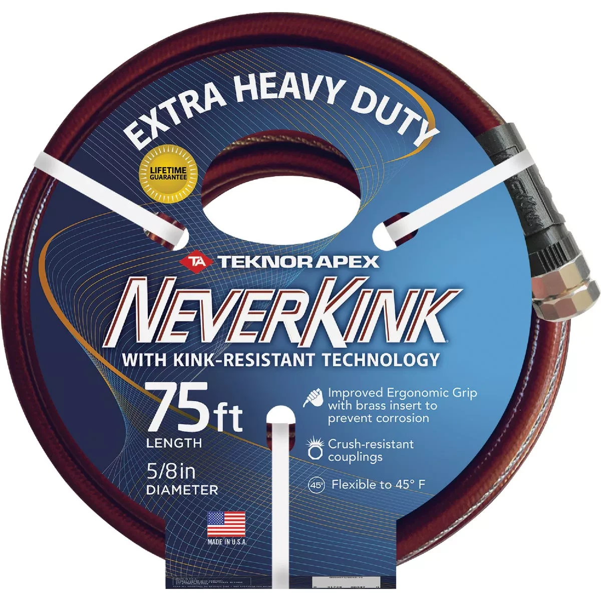 NeverKink Heavy Duty Garden Hose 5/8 x 75'