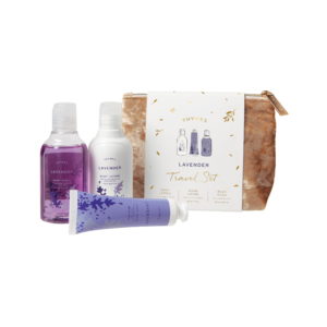 Thymes Lavender Travel Set with Beauty Bag