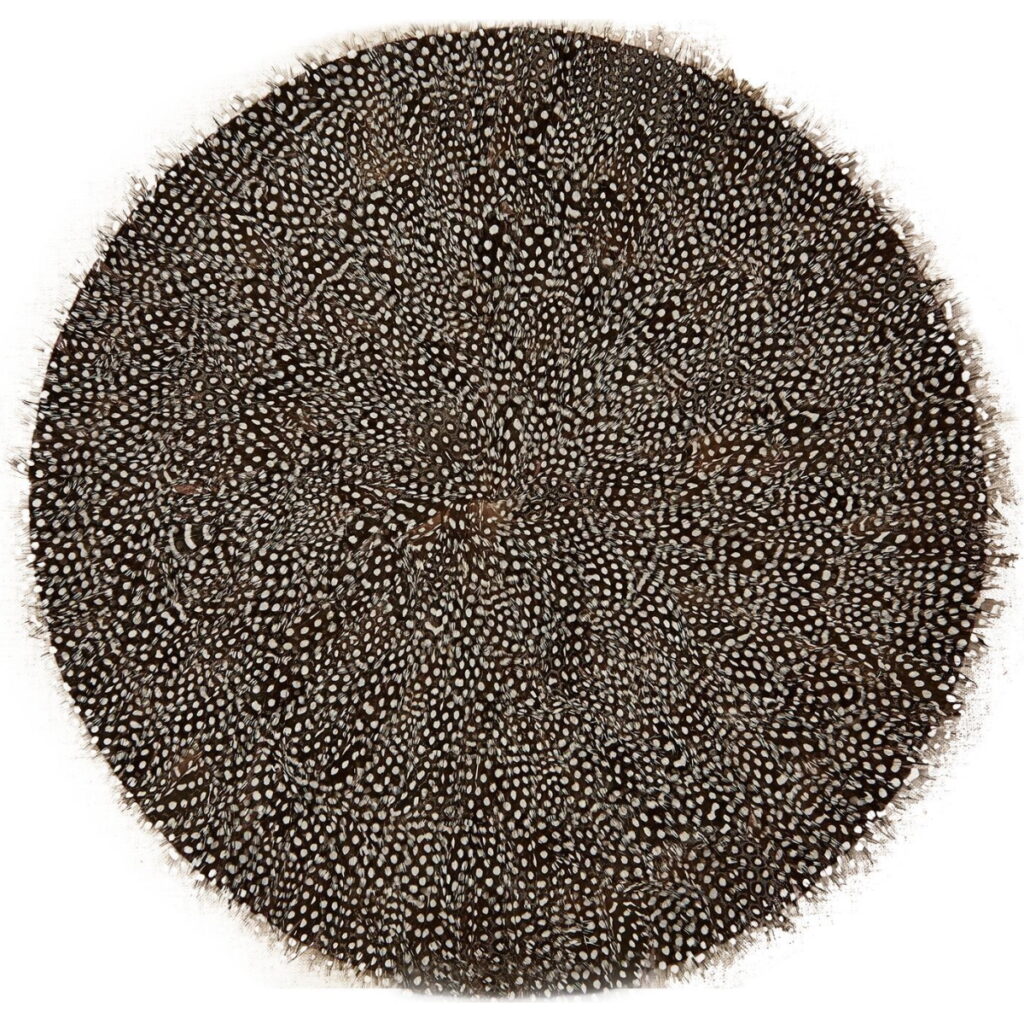 Two’s Company Guinea Feather Placemat