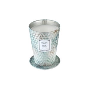 MILK ROSE LG CANDLE IN GLASS