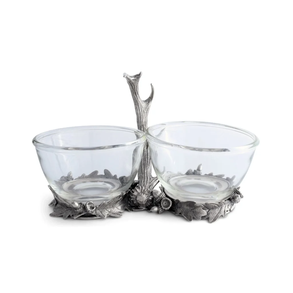 Vagabond House Fallen Antler Double Glass Dip Bowl