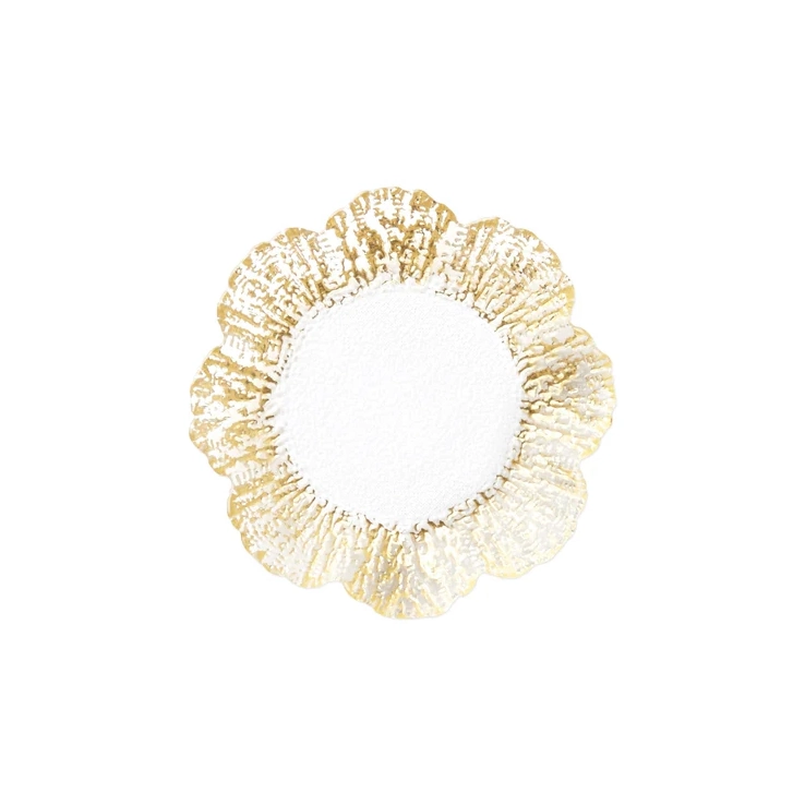 Vietri Rufolo Glass Canape Plate - Gold