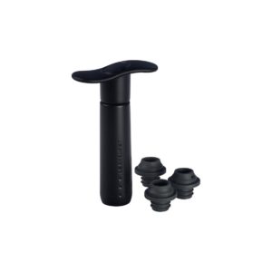WINE PUMP 3/STOPPERS BLACK