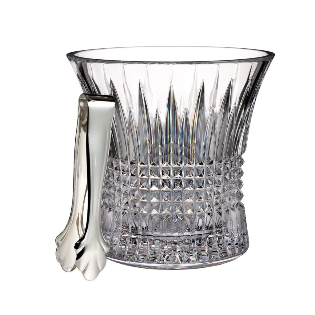 Waterford Lismore Diamond Ice Bucket With Tongs