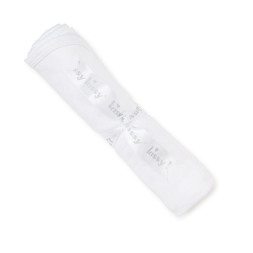 White/Blue Kissy Basics Blanket