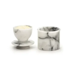 White Marble Butter Pot