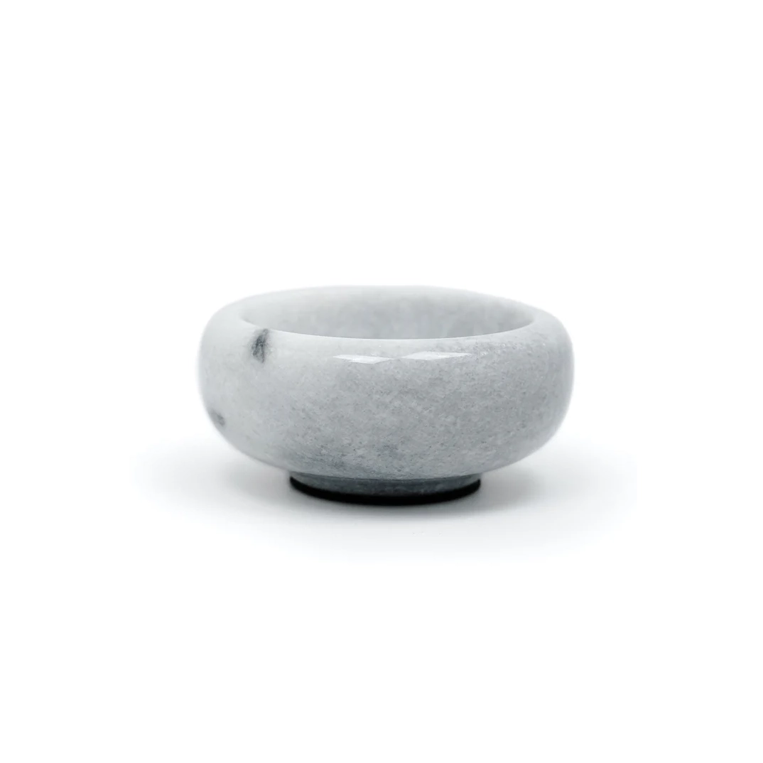White Marble Herb Salt Bowl
